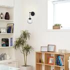 Arandela Hera Na Cor Preto Com Globo Transparente Para 1 G9