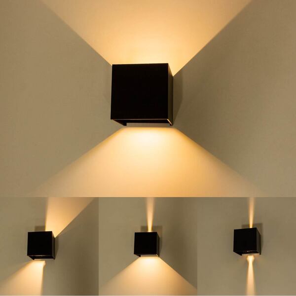 Arandela Hub Preto Led 6w 3000k Fachos Ajustáveis St1635