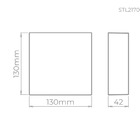 Arandela Ice Quadrada De Luz Geral 7 5w Stella - Luz Quente (