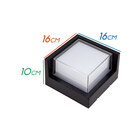 Arandela Iglu Preta Quadrada 16x16cm12w 3000k Ip65 St448