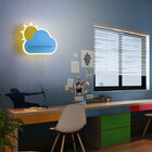 Arandela Infantil Nuvem Azul 25cm Led 12w 3 Em 1 Bivolt La104