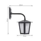 Arandela Interna de Parede Bivolt Preta IP20 Ideal