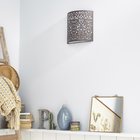 Arandela Interna E27 Marrom Metal Abra Bivolt