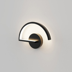 Arandela Interna IP20  LED Luz Amarela Semi-Halo Inspire Preta