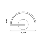 Arandela Interna IP20  LED Luz Amarela Semi-Halo Inspire Preta