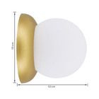 Arandela de Parede Interna IP20 Globe Pantoja & Carmona Dourada Bivolt