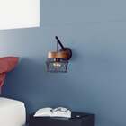 Arandela De Parede Kanel E27X1 Metal com Madeira Preto Inspire