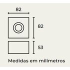 Arandela Kiel Concrete Square 50mm Led 3,5w Ip54 Bivolt 3.000