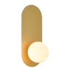 Arandela Lacrosse Dourado Com Globo 30cm 1g9 Bella