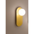 Arandela Lacrosse Dourado Com Globo 30cm 1g9 Bella