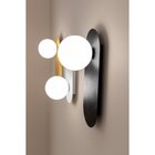 Arandela Lacrosse Preto Com Globo 30cm 1g9 Bella