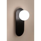 Arandela Lacrosse Preto Com Globo 30cm 1g9 Bella