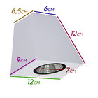 Arandela Led 10w Branca Efeito 2 Fachos Alumínio Blindada St9