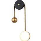 Arandela Led 12w 3.000k Vidro Metal Ouro Velho Acrílico Lucin