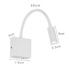 Arandela Led 3w Haste Flexível Quarto Cabeceira Cama Leitura