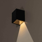 Arandela Led 5w 3000k Policarbonato 1 Foco Preta Starlumen St