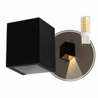 Arandela Led 5w 3000k Policarbonato 1 Foco Preta Starlumen St