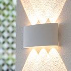 Arandela Led 6w 6 Fachos Ip65 Bivolt Branco Quente Para Facha