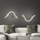 Arandela Led 7w 2700k Metal Dourado E Silicone 65cm Mais Luz