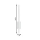 Arandela LED Branca 60cm 8W 2700K IP20 Lino Hazak