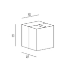 Arandela Led Cubo Quadrado Facho Duplo Aberto/fechado Externo