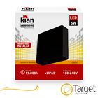 Arandela Led Direcional Preta 6w 3000k Branca Quente Bivolt