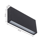 Arandela LED Externa de Parede Bivolt Preta IP65 Gaya