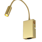 Arandela Led Lettura Ouro Brilho 2700k 3w Branco Quente Avant