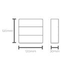 Arandela Led Pilar 6w 3000k 15060143 Taschibra Branco