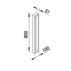 Arandela Led Portara Retangular Interno 2700k 30w 110v 80x10x
