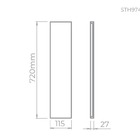 Arandela Led Reflex 72cm 20w Preto 2700k Ip65 Stella