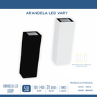 Arandela Led Vary 5w 3000k Preta