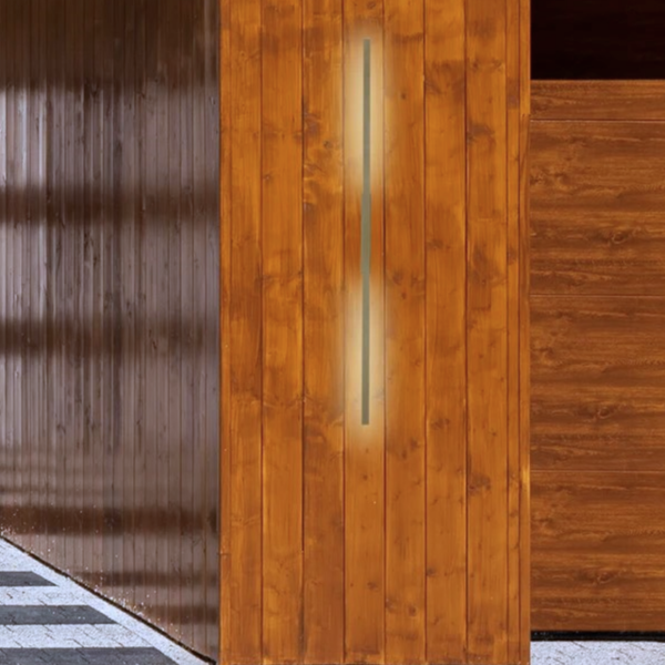 Arandela Linear Moderna Dourada 1m 5w 4.000k Externa Aurora I