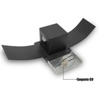 Arandela Luminária Box C/ Abas 2 Fachos Muro C/ Lâmpada Branc