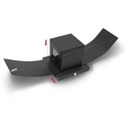 Arandela Luminária Box C/ Abas 2 Fachos Muro C/ Lâmpada Preto