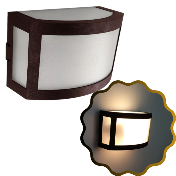 Arandela Luminária Curva Muro Parede Interno/externo-preto