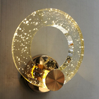 Arandela Luminária De Cristal Legitimo k9 Arco Com Bolhas Red