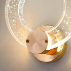 Arandela Luminária De Cristal Legitimo k9 Arco Com Bolhas Red