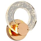 Arandela Luminária De Cristal Legitimo k9 Arco Com Bolhas Red