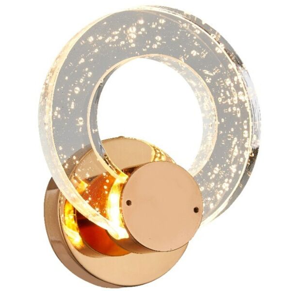 Arandela Luminária De Cristal Legitimo k9 Arco Com Bolhas Red