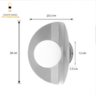 Arandela Luminária De Parede Cacau Globo Vidro Lavabo Preto