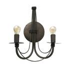 Arandela Luminária De Parede Em Ferro Dupla Colonial Rústica