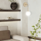 Arandela Luminária De Parede Globo Vidro Pendente Champagne