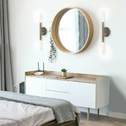 Arandela Luminária De Parede Tubo 2 Difusores Quarto Bronze