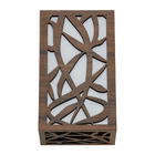 Arandela Luminária Decorativa Madeira Copacabana Quad Pau Fer