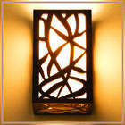 Arandela Luminária Decorativa Madeira Copacabana Quad Pau Fer