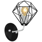 Arandela Luminária Diamante Aramado Preto