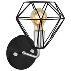 Arandela Luminária Diamante Aramado Preto