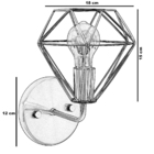 Arandela Luminária Diamante Aramado Preto