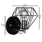 Arandela Luminária Diamante Aramado Preto